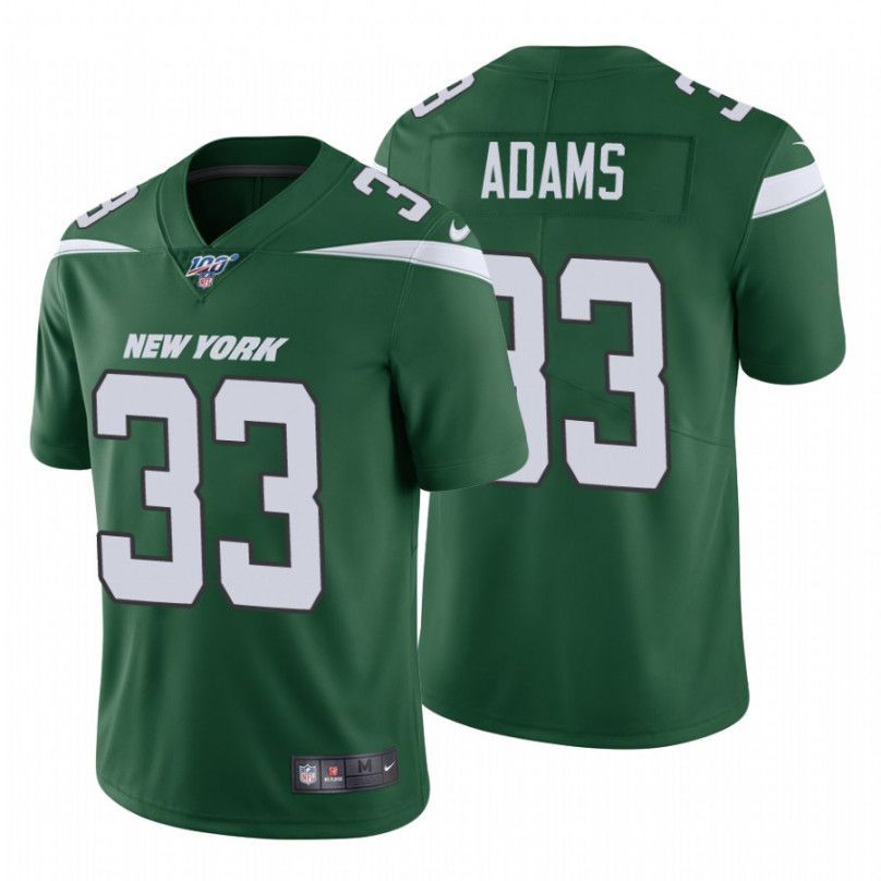Men New York Jets #33 Jamal Adams Nike Green 100th Vapor Limited NFL Jersey